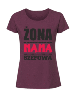 Damska koszulka  z nadrukiem – żona mama szefowa - obrazek 3