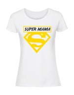 Damska koszulka  z nadrukiem – Super mama v1 - obrazek 4