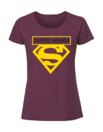 Damska koszulka  z nadrukiem – Super mama v1 - obrazek 3