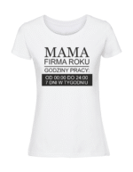 Damska koszulka  z nadrukiem – mama firma roku - obrazek 4