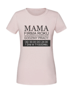 Damska koszulka  z nadrukiem – mama firma roku