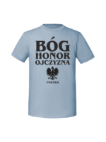 Męska koszulka  z nadrukiem – BÓG HONOR OJCZYZNA POLSKA - obrazek 6