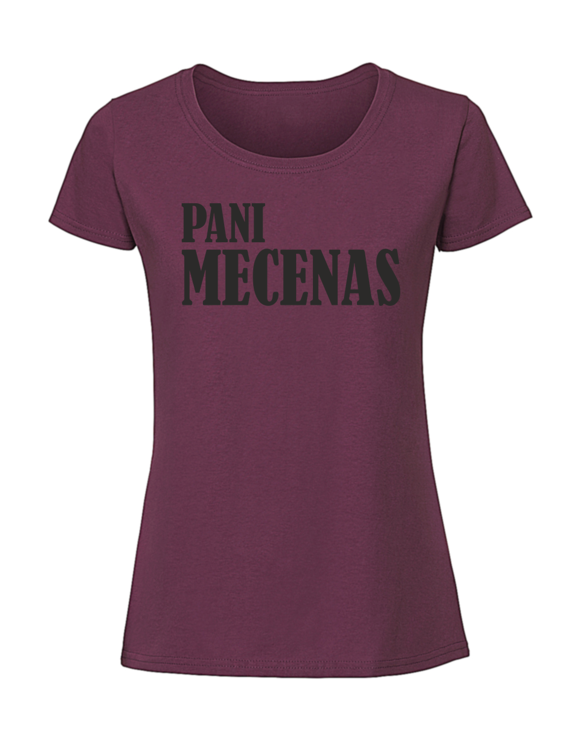 PC00003_burgundowa.png Damska koszulka z nadrukiem – Pani Mecenas - obrazek 1