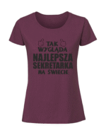 Damska koszulka  z nadrukiem – najlepsze sekretarka