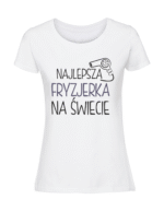 Damska koszulka  z nadrukiem – najlepsza fryzjerka - obrazek 3