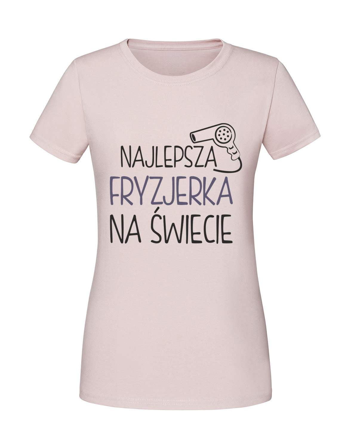 PC00010_pudrowy_roz.png Damska koszulka z nadrukiem – najlepsza fryzjerka - obrazek 1