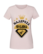 Damska koszulka  z nadrukiem – Najlepsza Fryzjerka v2 - obrazek 3