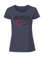 Damska koszulka  z nadrukiem – logopeda - obrazek 5
