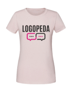Damska koszulka  z nadrukiem – logopeda - obrazek 4