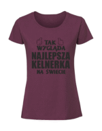 Damska koszulka  z nadrukiem – NAJLEPSZA KELNERKA