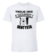 Męska koszulka  z nadrukiem – Najlepszy Dentysta + Imię - obrazek 4