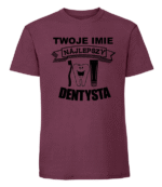 Męska koszulka  z nadrukiem – Najlepszy Dentysta + Imię - obrazek 7
