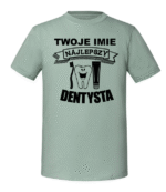 Męska koszulka  z nadrukiem – Najlepszy Dentysta + Imię - obrazek 5
