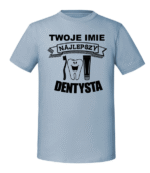 Męska koszulka  z nadrukiem – Najlepszy Dentysta + Imię - obrazek 3