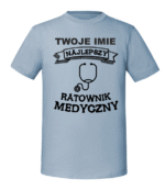 Męska koszulka  z nadrukiem – Najlepszy Ratownik Medyczny + Imię - obrazek 5