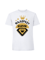 Męska koszulka  z nadrukiem – Najlepszy kuzyn - obrazek 4