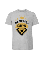 Męska koszulka  z nadrukiem – Najlepszy kuzyn - obrazek 3
