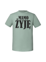 Męska koszulka  z nadrukiem – Mamo żyję - obrazek 2