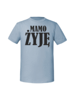 Męska koszulka  z nadrukiem – Mamo żyję - obrazek 3