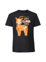 Męska koszulka  z nadrukiem – happy llamaween halloween v1