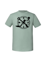 Męska koszulka  z nadrukiem – WYKOPKI saperka kompas wykrywacz metali - obrazek 2