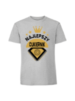 Męska koszulka  z nadrukiem – Najlepszy Cukiernik - obrazek 6