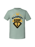 Męska koszulka  z nadrukiem – Najlepszy szef v1 - obrazek 5