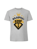 Męska koszulka  z nadrukiem – Najlepszy szef v1 - obrazek 3