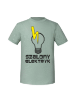 Męska koszulka  z nadrukiem – SZALONY ELEKTRYK v1