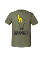 Męska koszulka  z nadrukiem – SZALONY ELEKTRYK v1 - obrazek 2