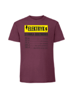 Męska koszulka  z nadrukiem – Elektryk stawka godzinowa - obrazek 6