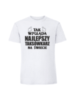 Męska koszulka  z nadrukiem – NAJLEPSZY TAKSÓWKARZ - obrazek 5