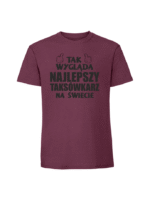 Męska koszulka  z nadrukiem – NAJLEPSZY TAKSÓWKARZ - obrazek 4