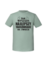 Męska koszulka  z nadrukiem – NAJLEPSZY TAKSÓWKARZ