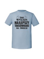 Męska koszulka  z nadrukiem – NAJLEPSZY TAKSÓWKARZ - obrazek 6