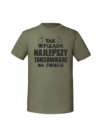 Męska koszulka  z nadrukiem – NAJLEPSZY TAKSÓWKARZ - obrazek 2