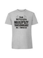 Męska koszulka  z nadrukiem – NAJLEPSZY TAKSÓWKARZ - obrazek 3