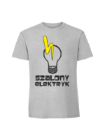 Męska koszulka  z nadrukiem – szalony elektryk v2 - obrazek 3