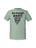 Męska koszulka  z nadrukiem – python basic java