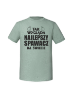 Męska koszulka  z nadrukiem – NAJLEPSZY SPAWACZ v3 - obrazek 2