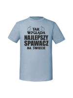 Męska koszulka  z nadrukiem – NAJLEPSZY SPAWACZ v3 - obrazek 4
