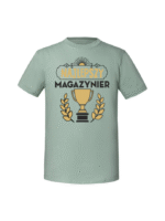 Męska koszulka  z nadrukiem – NAJLEPSZY MAGAZYNIER PUCHAR - obrazek 2
