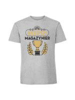 Męska koszulka  z nadrukiem – NAJLEPSZY MAGAZYNIER PUCHAR - obrazek 4