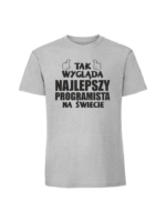 Męska koszulka  z nadrukiem – najlepszy programista v2 - obrazek 2
