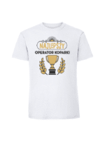 Męska koszulka  z nadrukiem – NAJLEPSZY OPERATOR KOPARKI PUCHAR