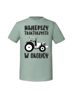 Męska koszulka  z nadrukiem – najlepszy traktorzysta - obrazek 2