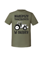 Męska koszulka  z nadrukiem – najlepszy traktorzysta - obrazek 3