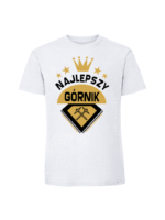 Męska koszulka  z nadrukiem – Najlepszy Górnik v1