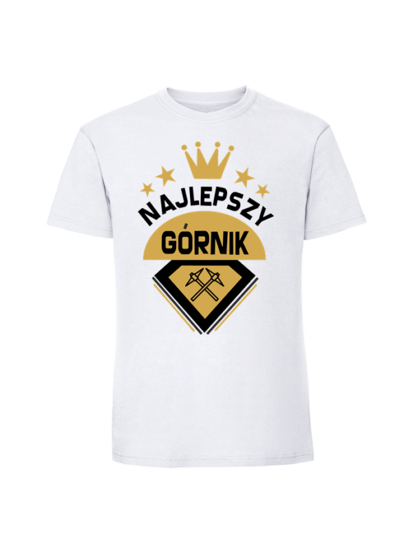 Męska koszulka  z nadrukiem – Najlepszy Górnik v1