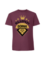 Męska koszulka  z nadrukiem – Najlepszy Górnik v1 - obrazek 4